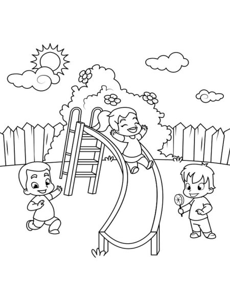 Раскраска детский садик