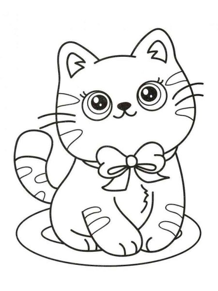 Раскраска для девочек котики