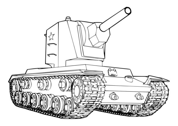 Картинки раскраски с танками (54 фото)