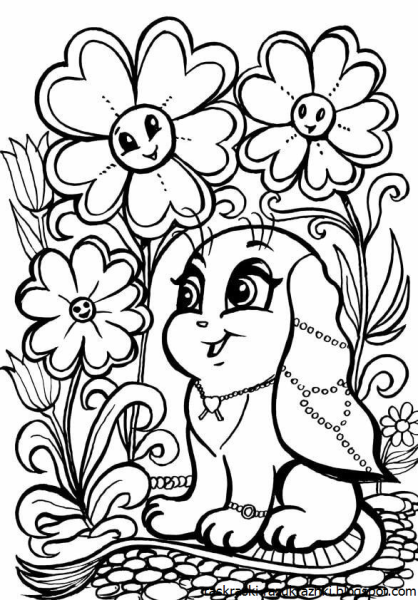 Раскраски для девочек цветочки