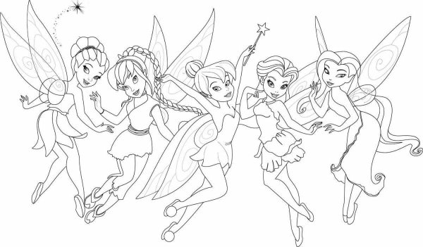 Фея Динь Динь раскраска