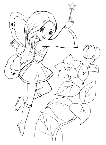 Фея Динь Динь раскраска