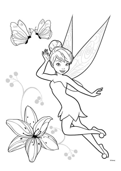 Раскраски для девочек феи