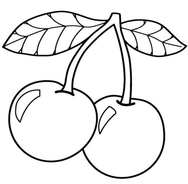 Фрукты раскраска для детей