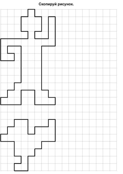 Рисунки раскрашивание клеточек