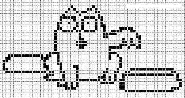 Рисунки по клеточкам кот Саймон