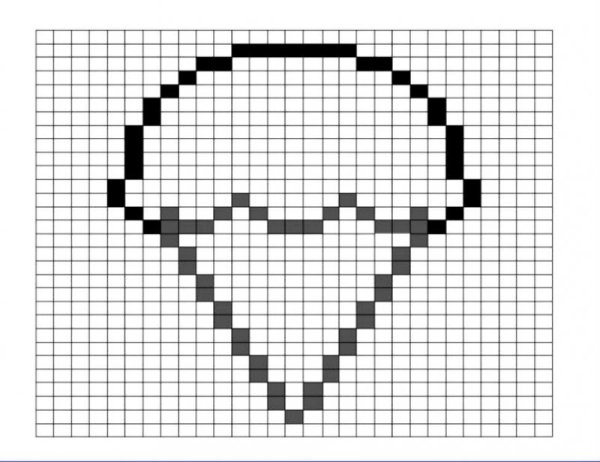 Рисунки по клеточкам в тетради для начинающих
