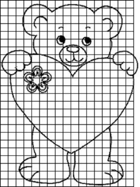 Рисунки по клеточка марандашом