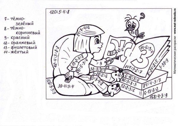 Раскраска умножение
