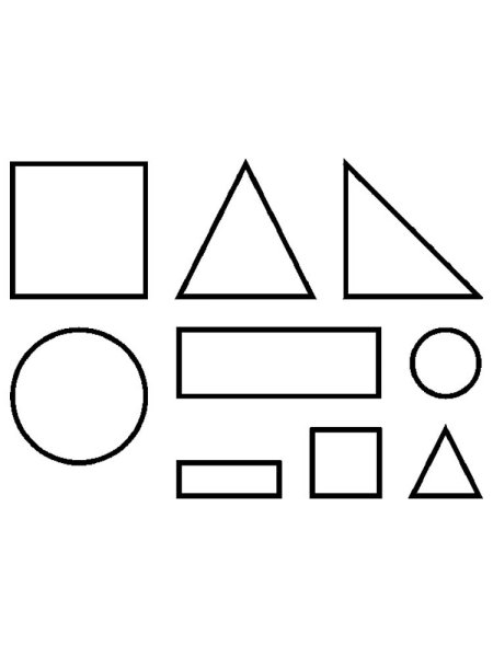 Геометрические фигуры для раскрашивания