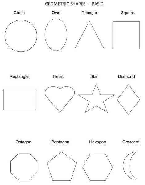 Геометрические формы раскраска