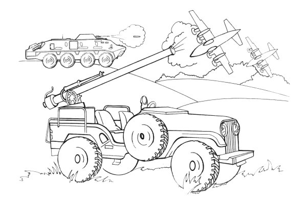 Военная техника раскраска для детей