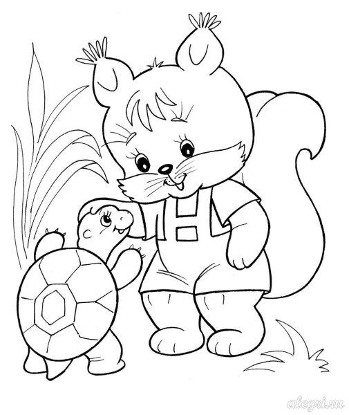 Зайчик раскраска для малышей