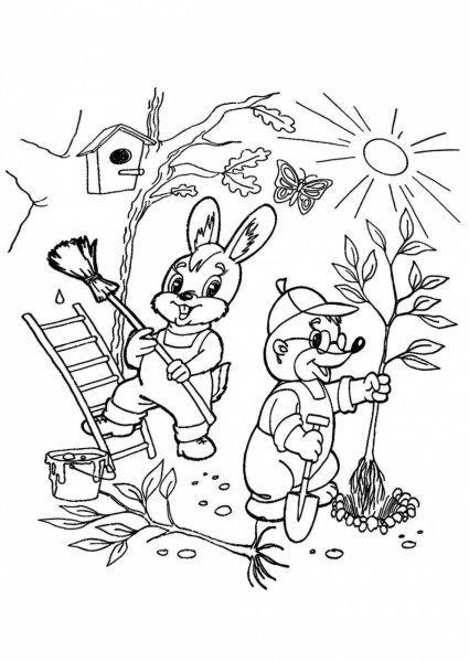 Раскраски на экологическую тему для дошкольников