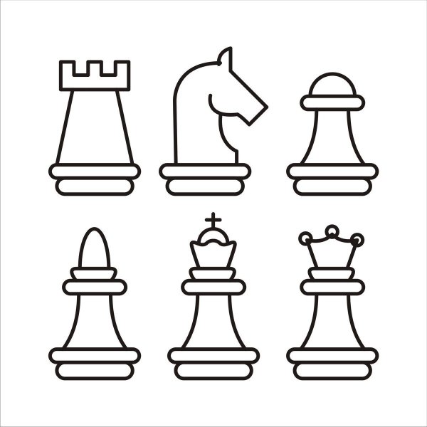Картинки раскраски шахматные фигуры (52 фото)