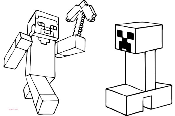 Раскраска лего майнкрафт КРИПЕР
