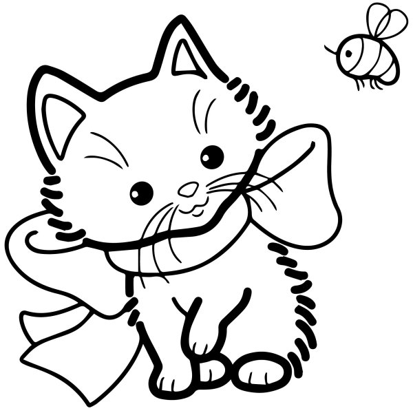 Раскраска кошечка