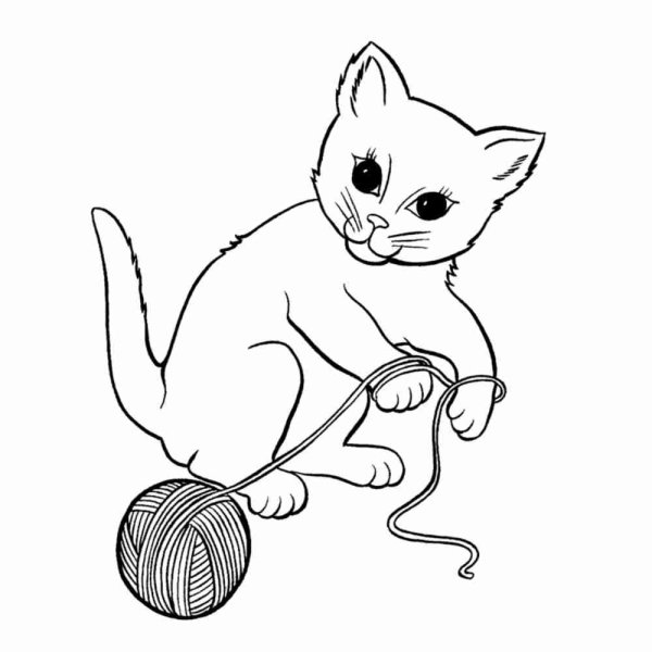 Котики. Раскраска для малышей