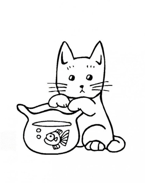 Раскраска котята в корзинке
