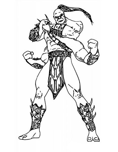 Раскраски Mortal Kombat