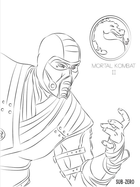 Раскраски мортал комбат МК 11