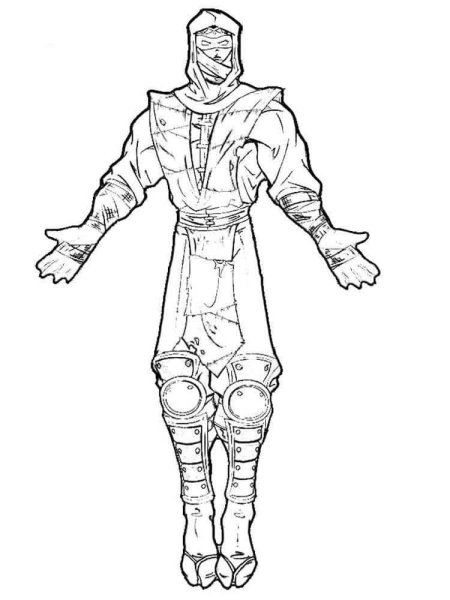 Раскраски для мальчиков мортал комбат Ермак