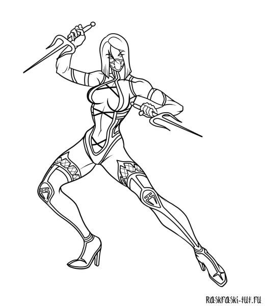 Раскраски мортал комбат Джейд