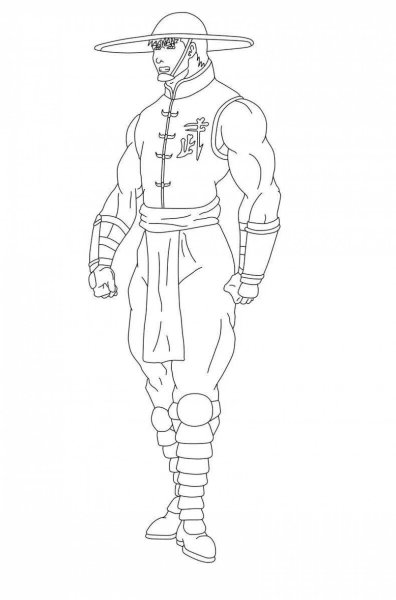 Raskraska Mortal Kombat Kung Lao