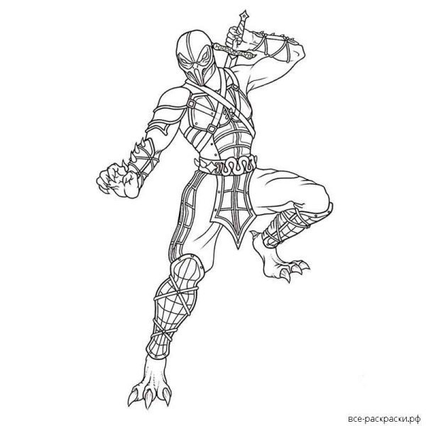 Раскраска мортал комбат ТРИБОРГ