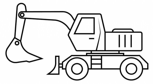 Экскаватор раскраска