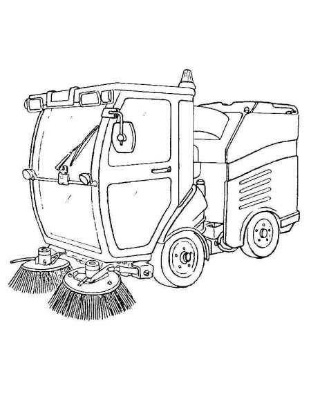 Уборочная машина раскраска