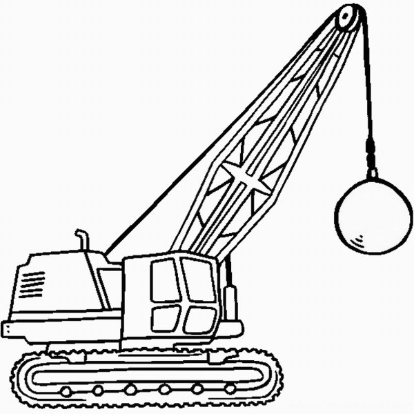 Подъемный кран раскраска