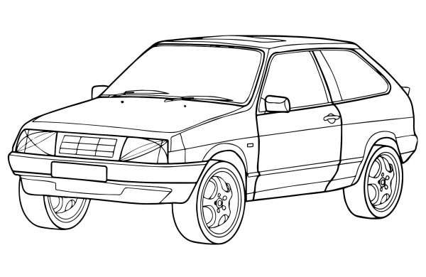 Лада 2114 раскраска спереди