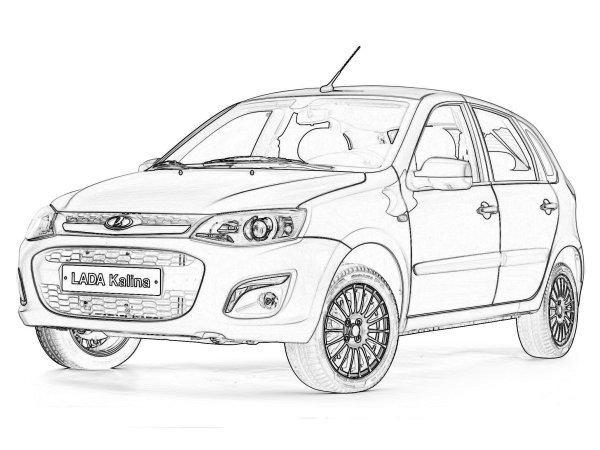 Лада Калина кросс раскраска
