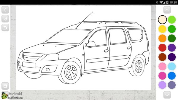 Разукрашки машины Лада Гранта