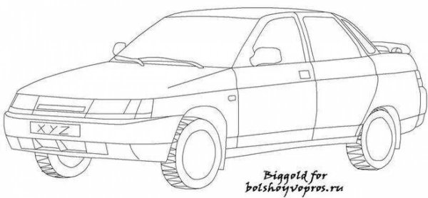 ВАЗ 2110 карандашом