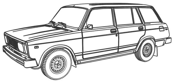 Машины ВАЗ 2104 разукрашки