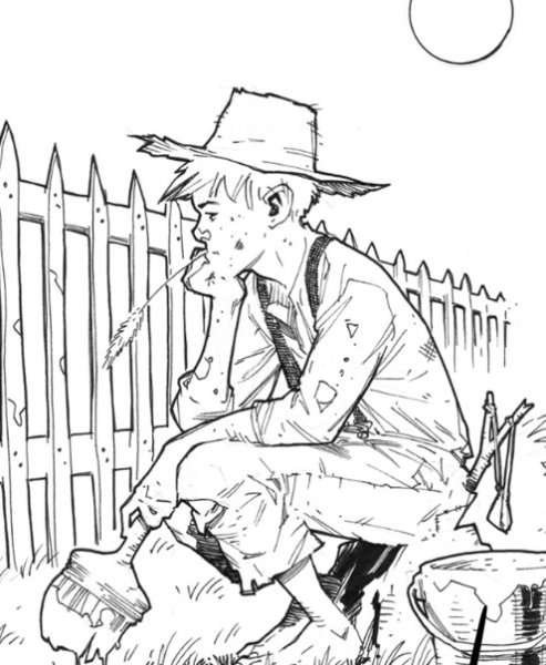 Приключения Тома Сойера раскраска