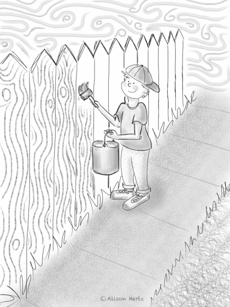 Том Сойер раскраска