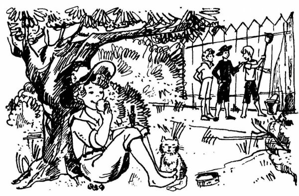 Том Сойер иллюстрация 5 класс