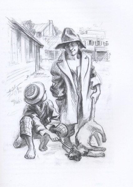 Красит забор