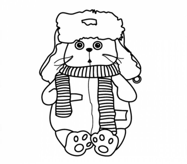 Раскраска кот Басик