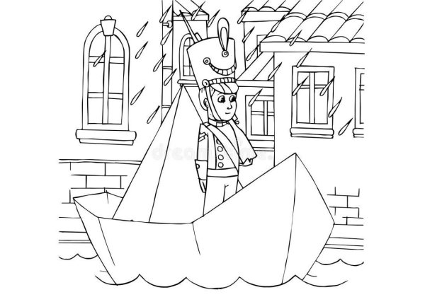 Андерсен стойкий оловянный солдатик раскраска