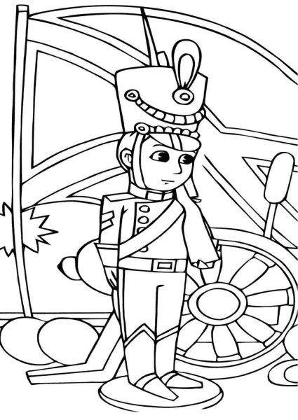 Стойкий оловянный солдатик раскраска