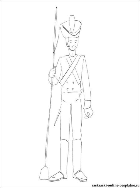 Солдатики раскраска