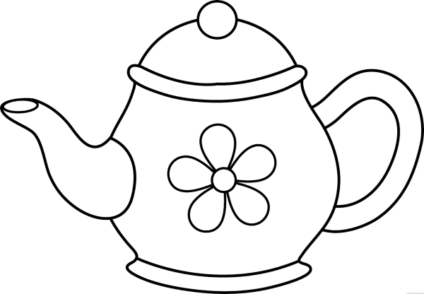 Чайник раскраска