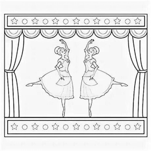 Театр раскраска