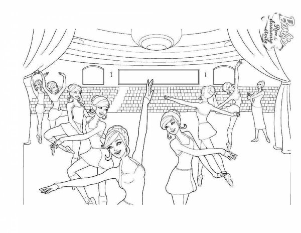 Раскраски для девочек балет