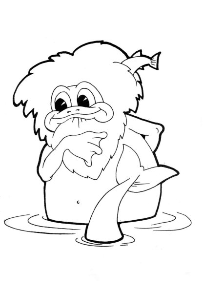 Водяной раскраска для детей