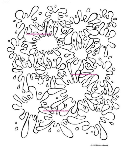 Клякса раскраска